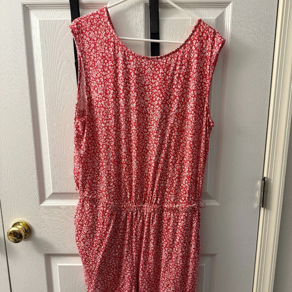 Red Floral Romper